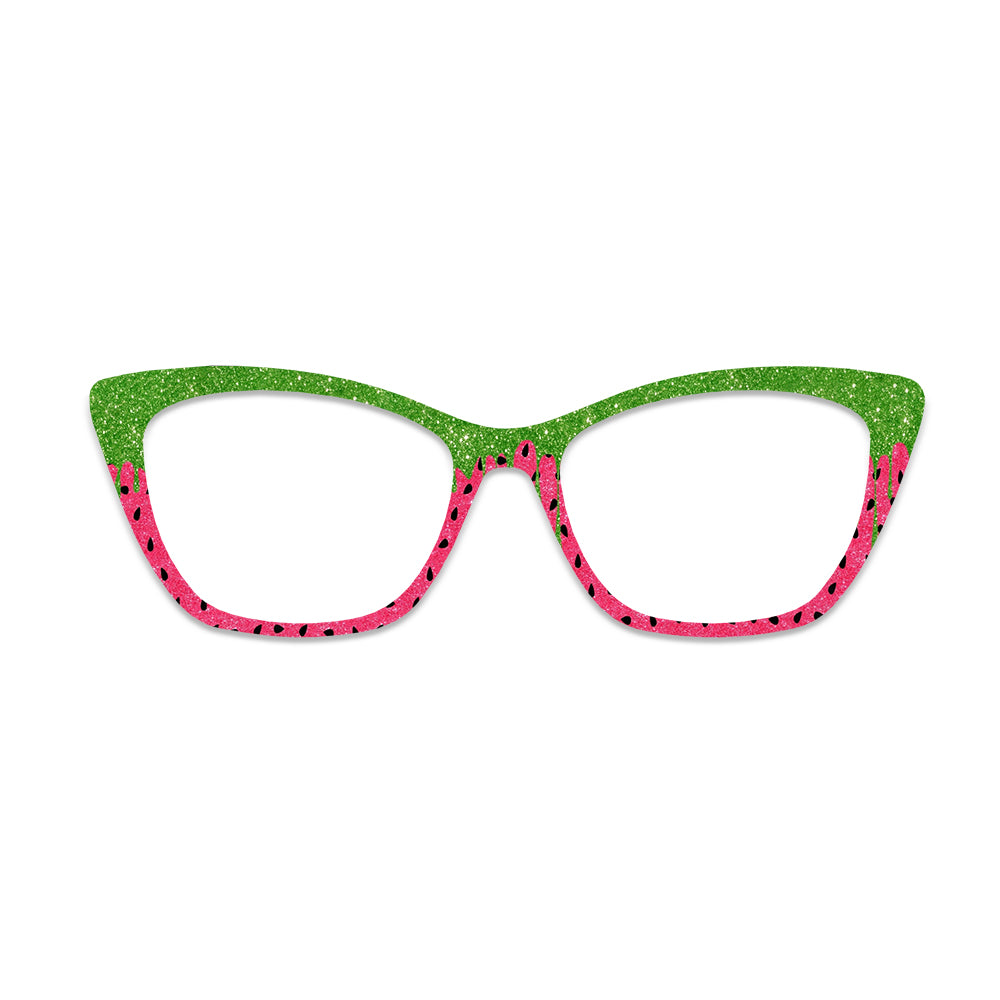 Watermelon Glitter Drip Glasses Toppers #8688877603