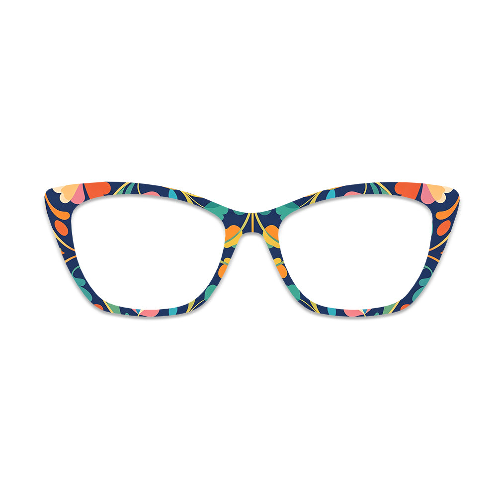 Boho Colorful Leaf Floral Glasses Toppers #7373551925