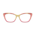 Pink Gold Art Floral Color Block Glasses Toppers #8693889252
