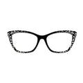 Black Base White Scroll Floral Glasses Toppers #7856162923