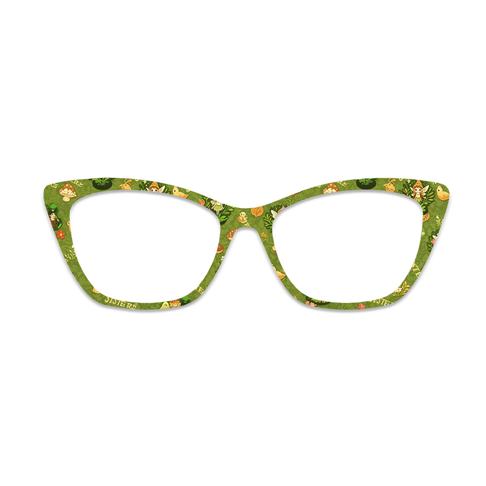 Green Forest Elf Glasses Toppers #4124164300