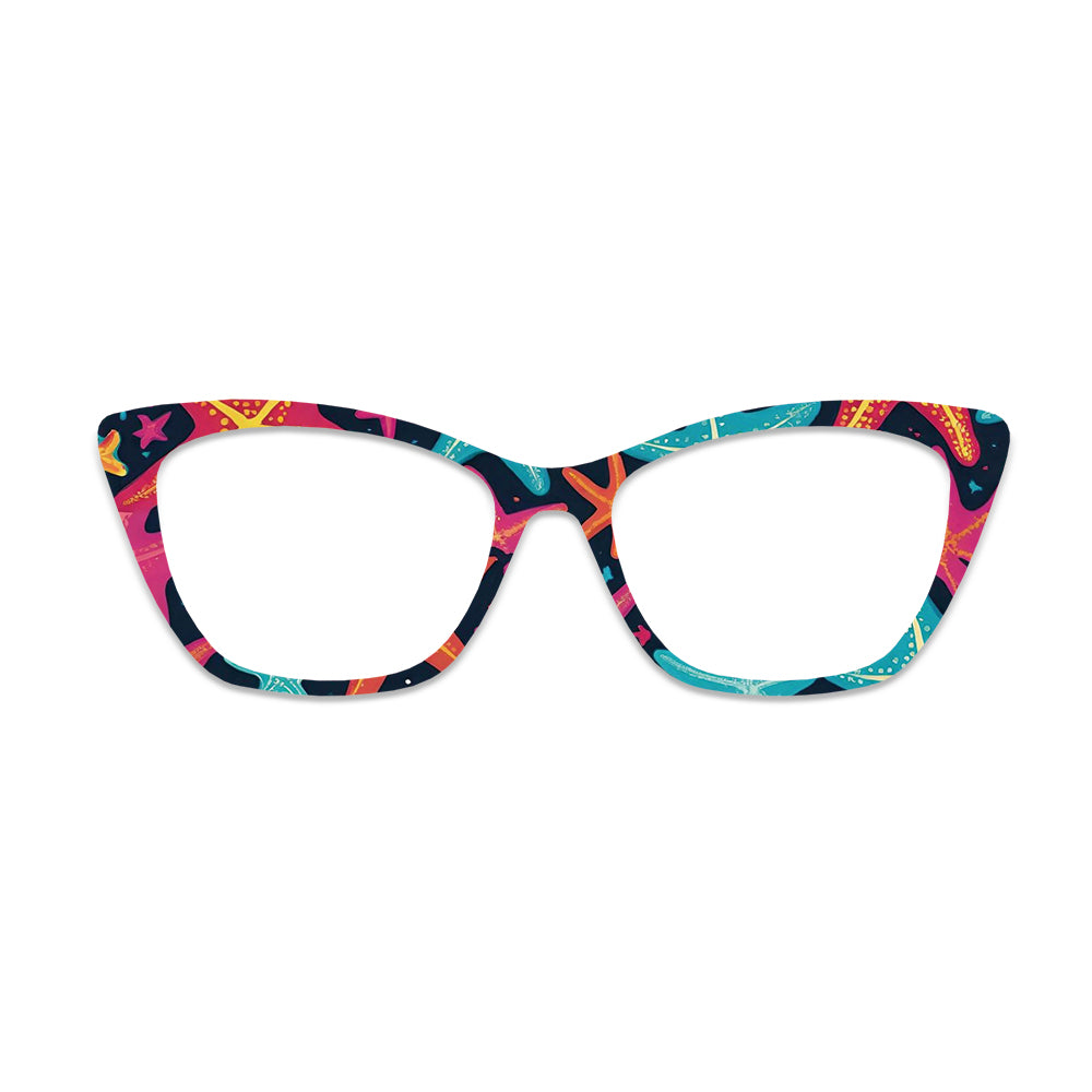 Colorful Starfish Glasses Toppers #3068866628