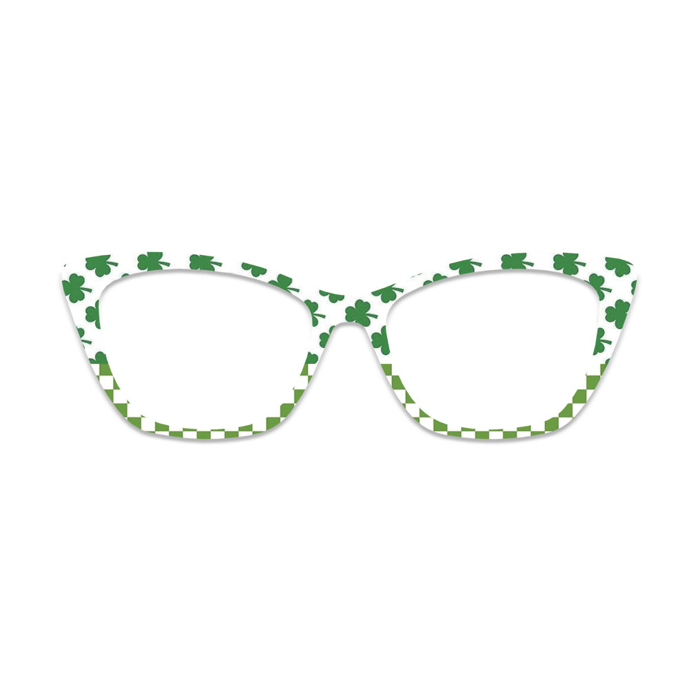 White Clover Checker Glasses Toppers #6149362292