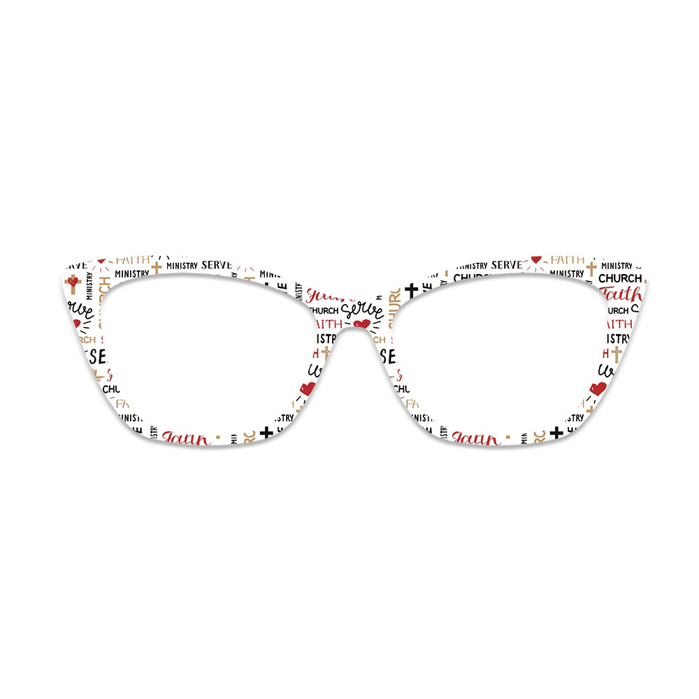 Faith Text Cross Glasses Toppers #3461015626