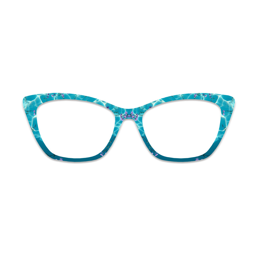 Water Ripple Purple Flower Pattern Glasses Toppers #7126717925