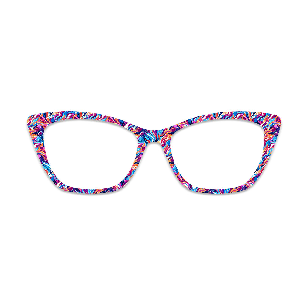 Colorful Swirl Marble Glasses Toppers #1158736613