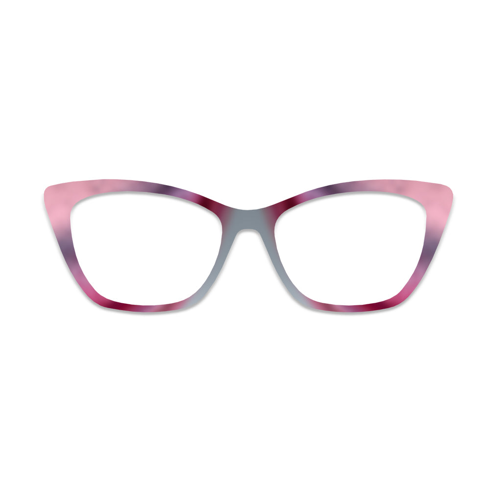 Pink Purple Tie Dye Texture Pattern Glasses Toppers #9739610661